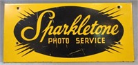 Metal Sparkletone Photo Service Sign