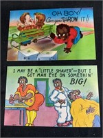 Vtg comical, humorous, Black Americana postcards