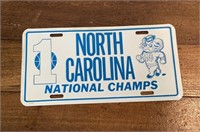 Vintage UNC National Champions Plate