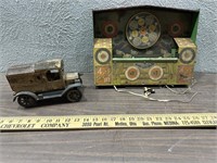 2 old toys CI delivery truck shooting gallery