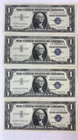 (4) UNCIRCULATED BLUE SEAL CERTIFICATES