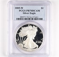 2005-W Proof Silver Eagle PCGS PR70 DCAM