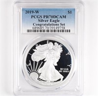 2019-W Congrats Proof Eagle PCGS PR70 DCAM