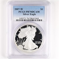 2007-W Proof Silver Eagle PCGS PR70 DCAM