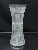 12” Cut glass vase unusual