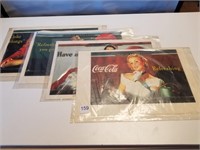 4 Coca Cola Posters 17" x 11"