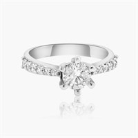 14K WHITE GOLD 1.01CT DIAMOND RING