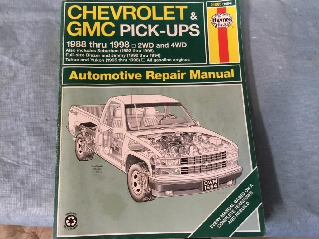 Chevrolet, GMC pick up truck book