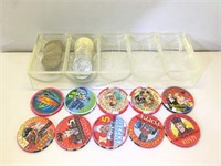 Casino Tokens lot plus chip tray