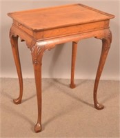 American Queen Anne Mahogany Side Table.