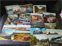 VTG Train Theme Post Cards