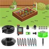 MIXC Drip Irrigation Kit with Timer,107FT Garden