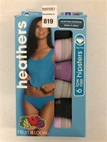 6 PCS FRUIT OF THE LOOM WOMEN'S UNDERWEAR SIZE 8