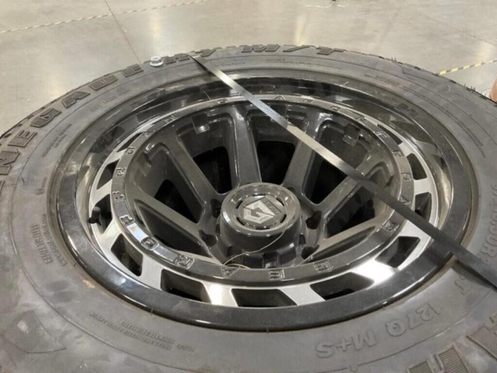 Set Of (4) 37”x13.5x20 M/T on Aftermarket Wheels