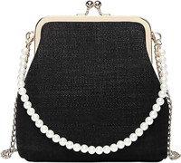 Chain Crossbody Bag with Pearl Detail
