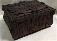 Ornately Carved Mahogany Box