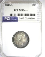 1892-S Quarter MS64+ LISTS $2850