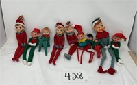 10 vintage Christmas elves