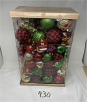 Christmas ornaments in box