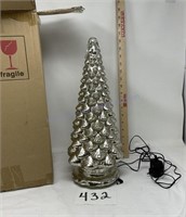 Glass lighted Christmas tree With box