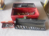 Metal Tool Box- Assorted Sockets