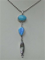 Navajo Sterling Silver & Multi-Stone Necklace