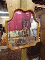 French Oak Beveled Mirror