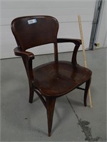 Wooden barrel chair