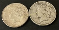 1922 & 1923 Liberty Silver $1 Coins
