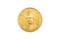 LATE 19th C PERSIAN QAJAR GOLD COIN, 2.8g