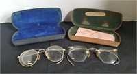 Lot of 2 Vintage Eyeglasses