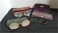 2 Pairs of Vintage Eyeglasses,  Sunglass