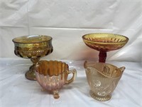 Group of carnival glass