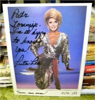 Autographed Double Side Photo, Ruta Lee