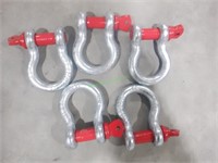 5 Unused 3/4" 4.75T Clevis/Shackles