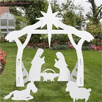 Onory 3FT Outdoor White Nativity Scene Yard Displa