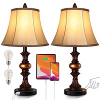 Touch Control Traditional Table Lamp Set of 2, Vin