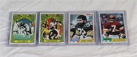 (4) 1980s TOPPS FOOTBALL CARDS