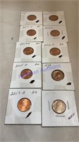 10 Lincoln Pennie’s, appear uncirculated