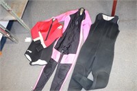 Lot 3 Neoprene Scuba Diving Outfits,