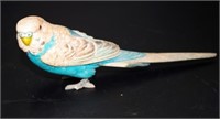 Japanese carved & painted ivory Budgerigar C:1920