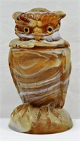 Vintage Imperial Slag Glass Owl Jar