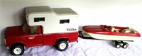 TONKA PU WITH CAMPER, BOAT AND TRAILER