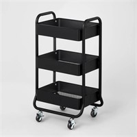 3 Tier Metal Utility Cart Black - Brightroom™ $40