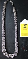 Heavy Sterling Silver Tapered Chain Necklace