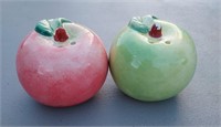 Vintage Ceramic Salt And Pepper Shakers Apples