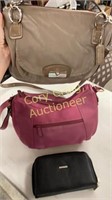 COACH Gray leather handbag, Pink Leather handbag,