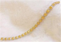 7.5ct Natural Diamond 18Kt Gold Bracelet