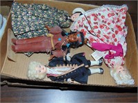 Flat full of Vintage Souvenier Dolls