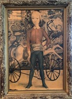 E - VINTAGE PRINT FRAMED 22X30" (K150)